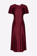 LEVY DRESS IN MAROON FRONT