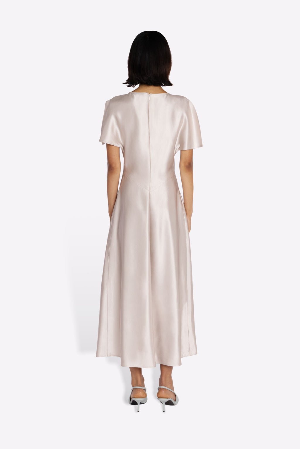 LEVY DRESS IN PEARL MODEL BACK