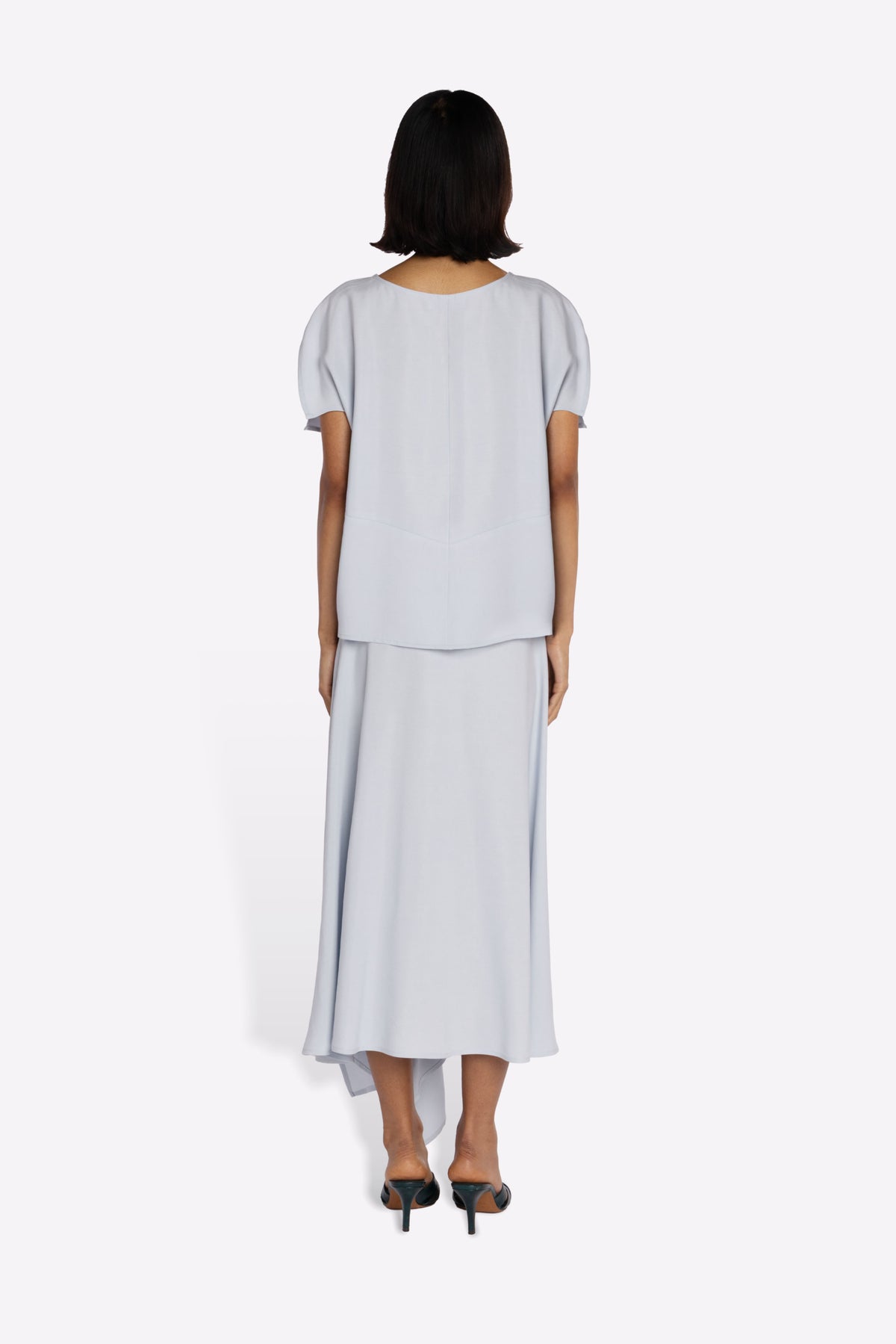 RAJA SKIRT IN BABY BLUE MODEL BACK