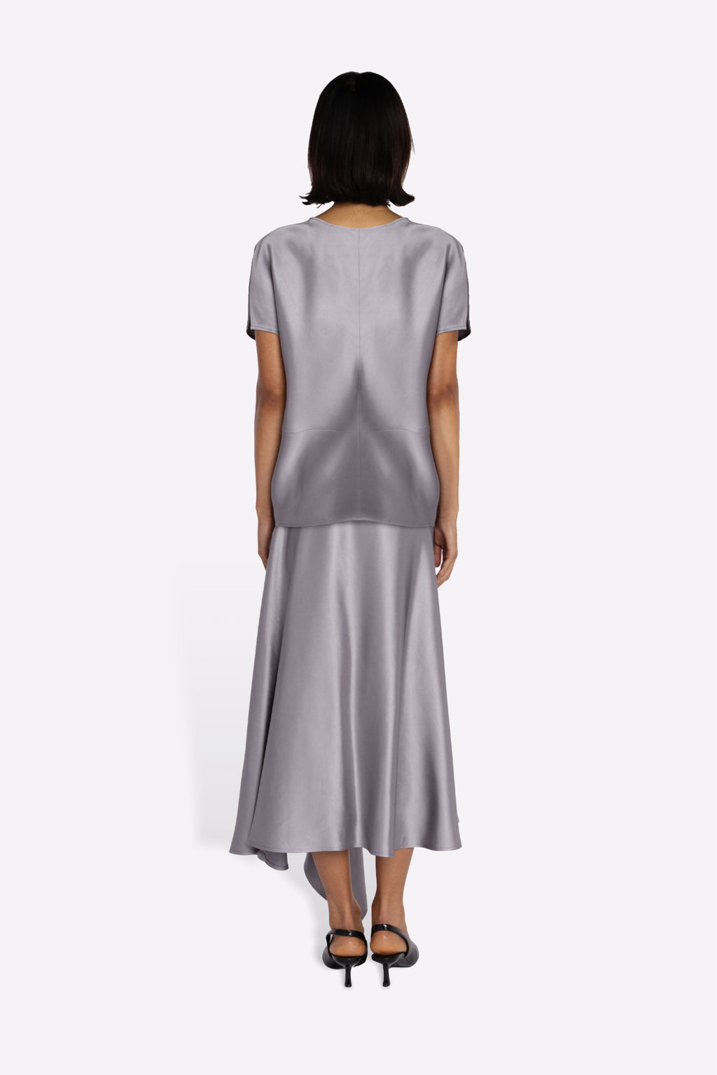 RAJA SKIRT IN STEEL MODEL BACK